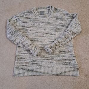 Wind River Outfitting Co. Knit Sweater Neutral Striped Size Large Cotton Wool